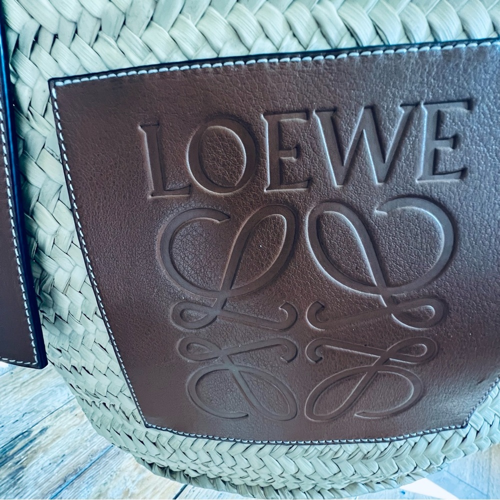 Loewe Natural Straw Tote with Tan Leather Handles - Picture 5 of 10
